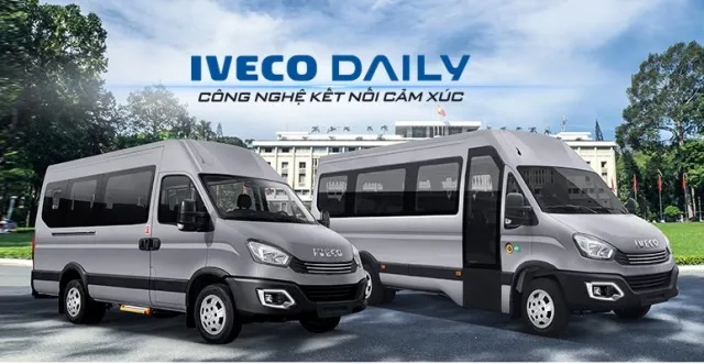 Alt: Xe minibus Iveco Daily Plus 19 chỗ với thiết kế hiện đại