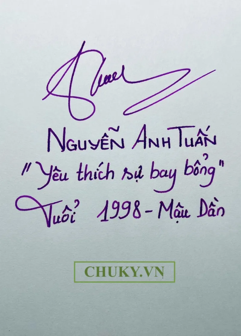 Chữ ký tên Anh Tuấn