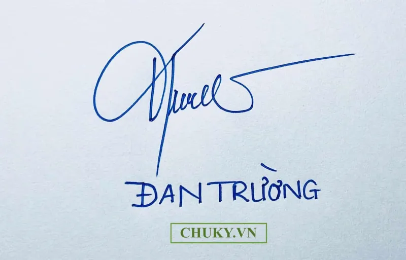 Chữ ký tên Đan Trường