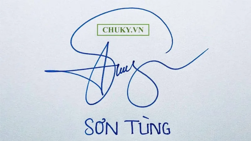 Chữ ký tên Sơn Tùng