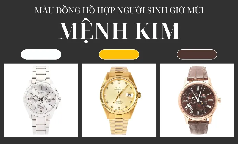 Đồng hồ cho người mệnh Kim