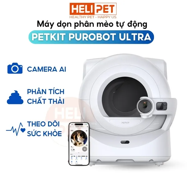 Máy dọn vệ sinh mèo Petkit Purobot Ultra có Camera AI