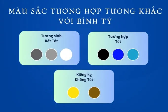 bính tý hợp màu gì