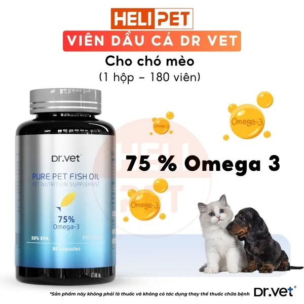 Viên dầu cá cho chó mèo DR.VET