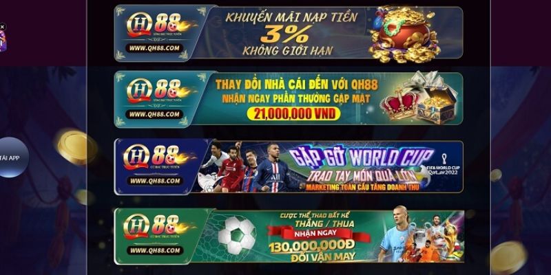 Đây là những khuyến mãi mà QH88 hiện có năm 2025